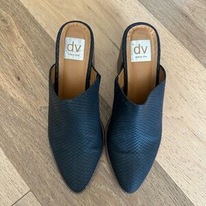 Dolce Vita Black Textured Mules
